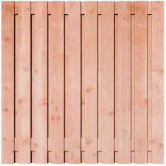 Tuinscherm Douglas 21 planks 180x180 cm BxH | Geschaafd | Verticaal | Recht