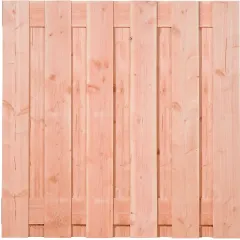 Tuinscherm Douglas XL | 13 planks 180x180 cm BxH | Fijnbezaagd | Verticaal | Recht
