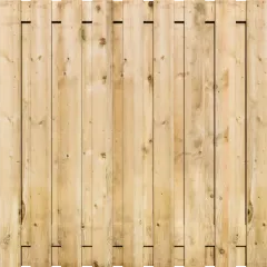 Tuinscherm Grenen 19 planks 180x180 cm BxH | Geschaafd | Verticaal | Recht