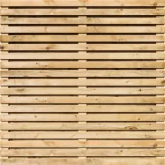 Tuinscherm Vuren Rhombus open | 37 planks | Geschaafd | Horizontaal