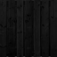Tuinscherm Zwart XL Douglas 15 planks 180x180 cm BxH | Fijnbezaagd | Verticaal | Recht