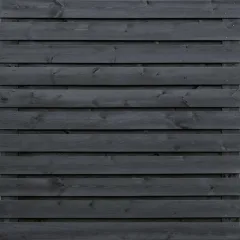 Tuinscherm Horizontaal Zwart Grenen 23 planks 180x180 cm BxH | Geschaafd