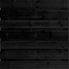 Tuinscherm Zwart Douglas XL 15 planks | Fijnbezaagd | Horizontaal