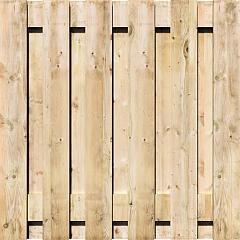Tuinscherm Grenen XL 13 planks | Gezaagd | Verticaal | Recht