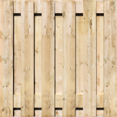 Tuinscherm Grenen XL 15 planks | Gezaagd | Verticaal | Recht