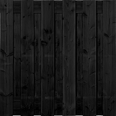 Tuinscherm Zwart Douglas XL 13 planks | Fijnbezaagd | Verticaal | Recht