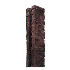 Paal t.b.v. Betonschutting Bruin met Vlakke kop 12x12x275 cm | sponning 216 cm