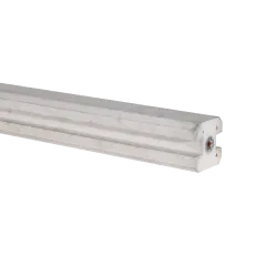 Paal t.b.v. Betonschutting Wit met Vlakke kop 11.5x11.5x275 cm | sponning 206 cm