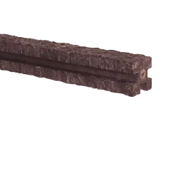 Paal t.b.v. Betonschutting Bruin met Vlakke kop 12x12x275 cm | sponning 180 cm