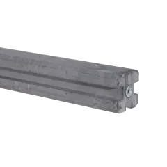 Paal t.b.v. Betonschutting Grijs met Vlakke kop 13x13x365 cm | sponning 288 cm
