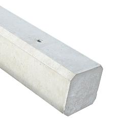 Hout-Beton schuttingpaal Wit met Vlakke kop 10x10x100 cm | sponning 37 cm