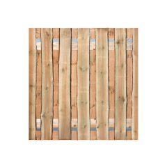 Grenen Schaaldelen Tuinpoort 190x195 cm | Stalen frame met slotkast | Verstelbaar