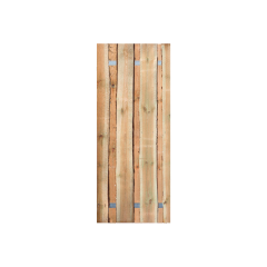 Grenen Schaaldelen Tuinpoort 80x195 cm | Stalen frame met slotkast | Verstelbaar