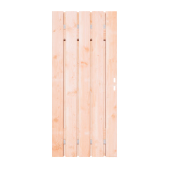Douglas Tuinpoort 85x195 cm | Stalen frame met slotkast | Verstelbaar | 15x140 mm | Fijnbezaagd