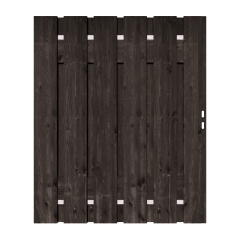 Zwart Grenen XL Tuinpoort 140x195 cm | Stalen frame met slotkast | Verstelbaar