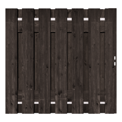 Zwart Grenen XL Tuinpoort 190x195 cm | Stalen frame met slotkast | Verstelbaar