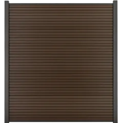 Comfort Composiet Schutting - Rhombus Dark Brown - Horizontaal