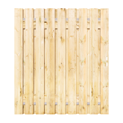 Grenen Tuinpoort 160x195 cm | Stalen frame met slotkast | Verstelbaar | 17x140 mm