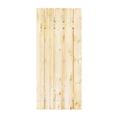 Grenen Tuinpoort | Stalen frame met slotkast | 17x140mm planken