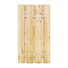 Grenen XL Tuinpoort 110x195 cm | Stalen frame met slotkast | Verstelbaar | 18x195 mm