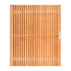 Bangkirai Rhombus Tuinpoort 140x195 cm | Stalen frame met slotkast | Verstelbaar