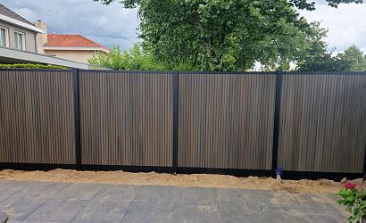profi fence rhombus verticaal walnut   chocolate 2