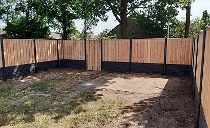 douglas 21 planks schutting met dubbel motief antraciet beton