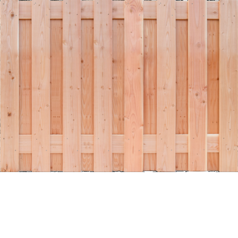 Tuinscherm Douglas Geschaafd | Recht | t.b.v. Luxe hout-beton