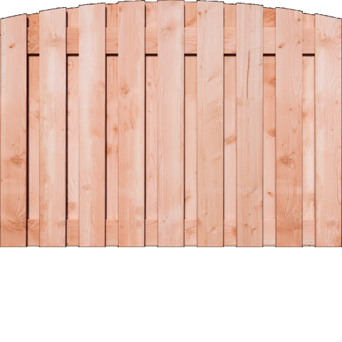 Tuinscherm Douglas Geschaafd | Toog | t.b.v. Luxe hout-beton