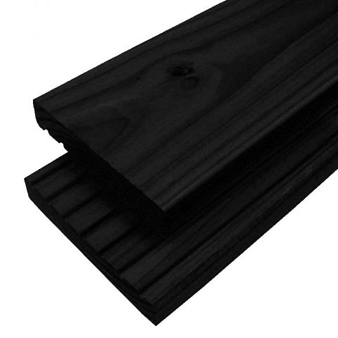 Douglas Bovenplank 28x145 geschaafd | zwart