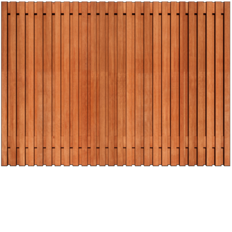 Tuinscherm Hardhout Rhombus open | Verticaal | t.b.v. Luxe hout-beton