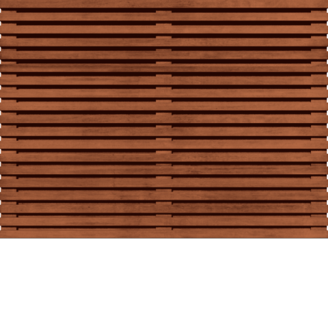 Tuinscherm Hardhout Rhombus open | Horizontaal | t.b.v. Luxe hout-beton