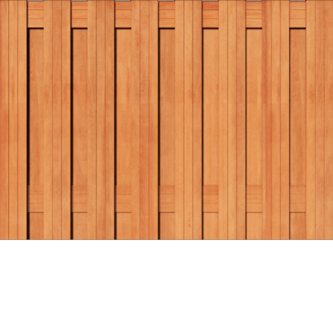 Tuinscherm Hardhout | Recht | t.b.v. Luxe hout-beton