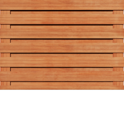 Tuinscherm Hardhout | Horizontaal | t.b.v. Luxe hout-beton