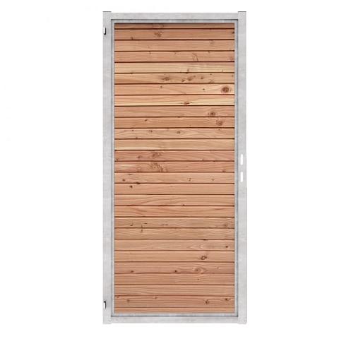 Douglas Tuinpoort | 100x190cm | Combiwood | Double Rhombus Onbehandeld  | Horizontaal | Verzinkt stalen frame