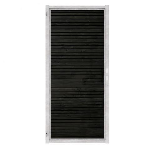 Douglas Rabat Tuinpoort - Horizontaal - Triple Rhombus Zwart - Verzinkt stalen frame