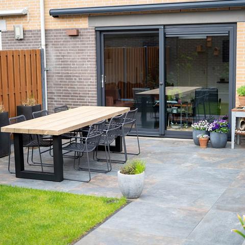 Tuinscherm Keruing 21 planks | Geschaafd | Horizontaal