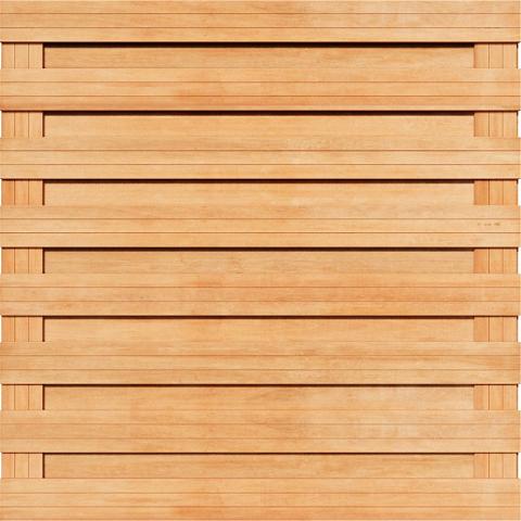 Tuinscherm Keruing 17 planks | Geschaafd | Horizontaal