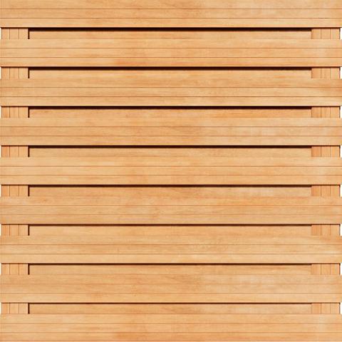 Tuinscherm Keruing 19 planks | Geschaafd | Horizontaal