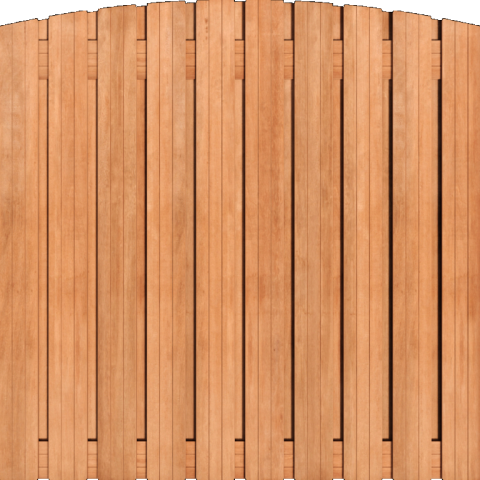 Tuinscherm Keruing 21 planks | Geschaafd | Verticaal | Toog