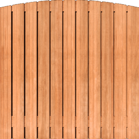 Tuinscherm Keruing 23 planks | Geschaafd | Verticaal | Toog