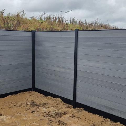 Composiet Premium Tuinscherm - Natural Cloudy Grey - Verticaal