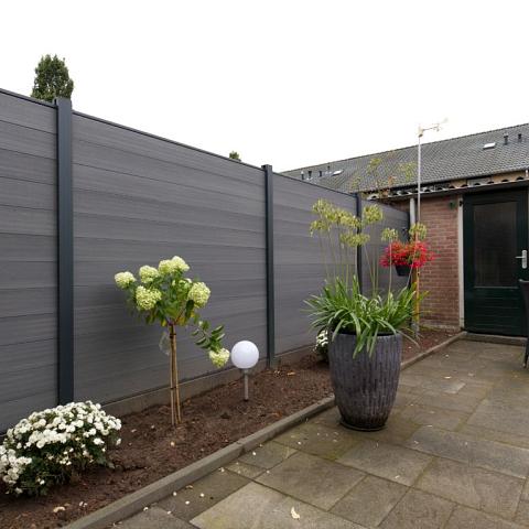 Composiet Premium Tuinscherm - Natural Cloudy Grey - Verticaal