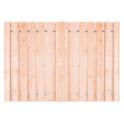 Douglas Dubbele Tuinpoort 310x195 cm | 2x Stalen frame 150cm + 160cm met slotkast