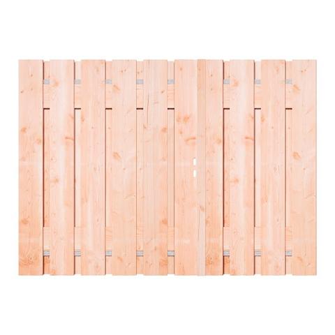 Douglas XL Dubbele Tuinpoort 210x195 cm | 2x Stalen frame 100cm + 110cm met slotkast