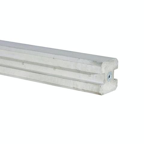 Betonpaal Wit 11.5x11.5x275cm tussensp. 206cm met lichtleiding