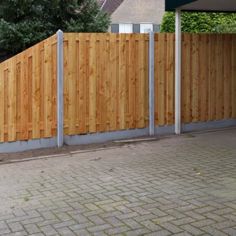 Tuinscherm Douglas 21 planks | Geschaafd | Verticaal | Recht