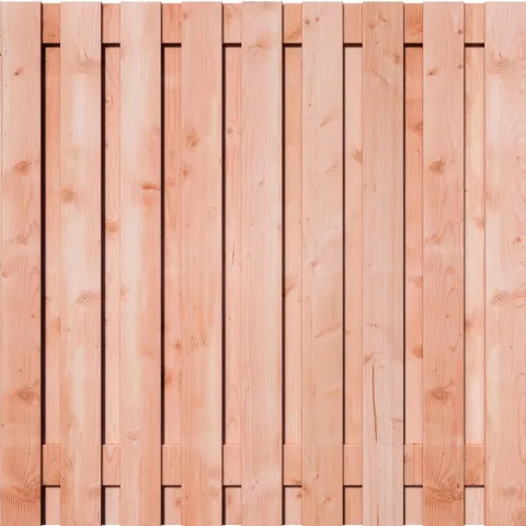 Tuinscherm Douglas 19 planks | Geschaafd | Verticaal | Recht