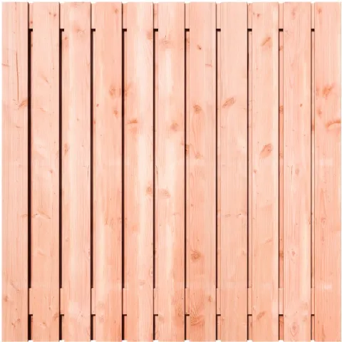 Tuinscherm Douglas 23 planks | Geschaafd | Verticaal | Recht