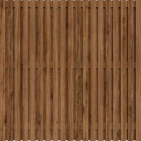 Tuinscherm Ayous Rhombus open | 37 planks | Geschaafd | Verticaal | Recht